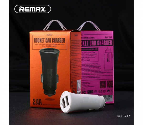 Автомобильное зарядное устройство Remax Rocket RCC217, белый