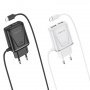 Зарядное устройство BOROFONE BA50A Beneficence micro USB, 2.1A, черный, два порта