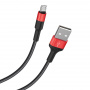 Кабель Hoco X26 Xpress USB - micro USB, 1 м красно-черный