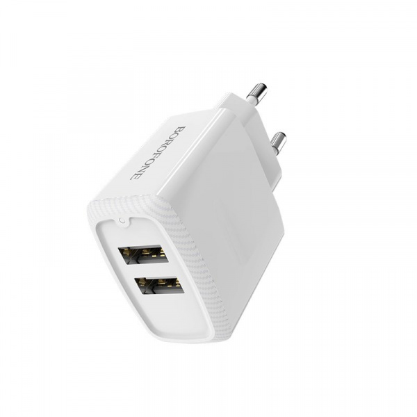 Сетевое зарядное устройство Borofone BA3A, 2 USB, 2.4A