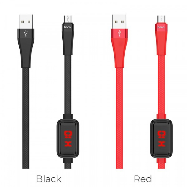 Кабель Hoco S4 USB - micro USB, 1.2 м черный