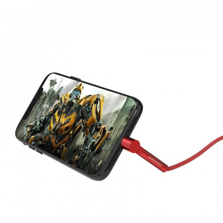 Кабель Borofone BU6, lightning, 1.2 м, красный