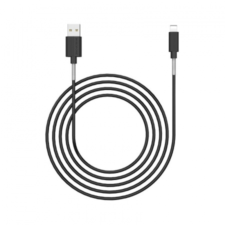 Кабель Borofone BX11 uJet, lightning, 1 м, черный