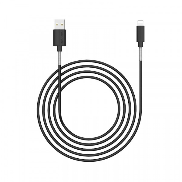 Кабель Borofone BX11 uJet, lightning, 1 м, черный