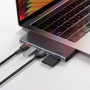 Многопортовый адаптер Baseus CAHUB-K0G Harmonica 5-in-1, Type-C