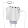 Зарядное устройство BOROFONE BA42A Joyful Lightning, 3.1A, белый