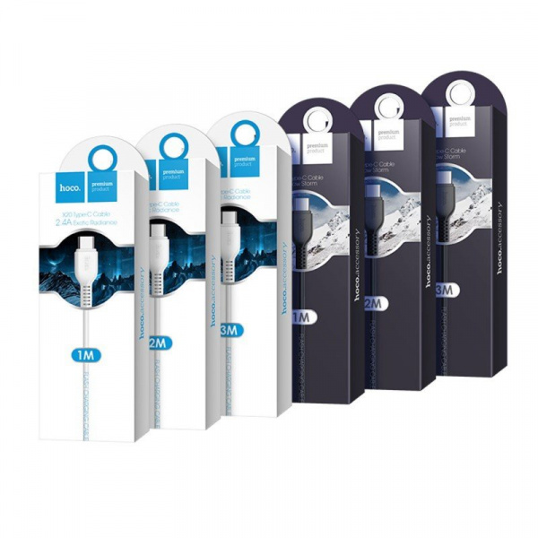 Кабель Hoco X20 Flash, USB - USB Type-C, 2 м, белый