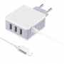 Зарядное устройство BOROFONE BA42A Joyful Lightning, 3.1A, белый