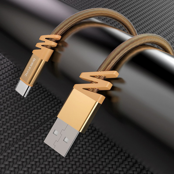 Кабель Borofone BX27 Dainty, USB - USB Type-C, 1 м, золотой