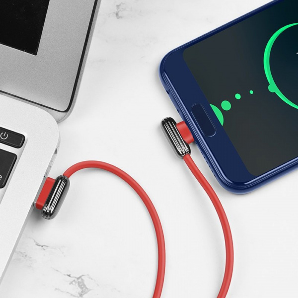 Кабель Hoco U60 Soul, USB - USB Type-C, 1.2 м, красный
