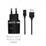 Комплект зарядки Micro USB Hoco C12 Smart, 2 USB, 2.4А, черный