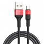 Кабель Hoco X26 Xpress USB - micro USB, 1 м красно-черный