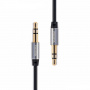 Кабель Remax L200 1m, 3.5 AUX mini jack 3.5 mm, чёрный 1 м