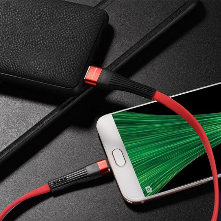 Кабель Borofone BU4 Small waistline USB - micro USB, 1.2 м красный