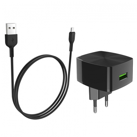 Комплект зарядки Micro USB Hoco C70A QC3.0, 1 USB, Quick charge 3.0