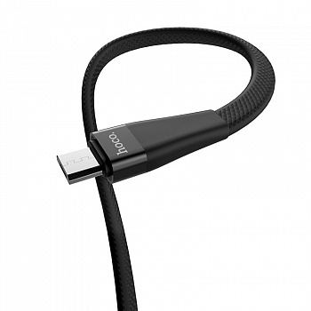 Кабель Hoco S4 USB - micro USB, 1.2 м черный