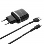 Комплект зарядки Lightning  Borofone BA25A, 2 USB, 2.4А, черный