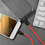 Кабель Hoco X21 Silicone, USB - USB Type-C, 1 м, красный