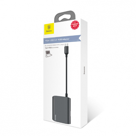 Хаб-переходник Baseus Enjoyment CATSX-E0G, USB Type-C - USB, VGA