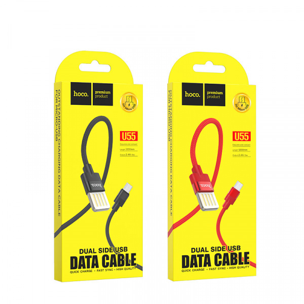 Кабель Hoco U55 Outstanding USB - micro USB, 1.2 м черный