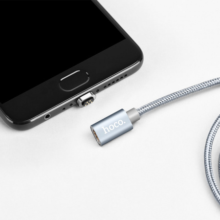 Кабель Hoco U40A USB - micro USB, 1 м серый