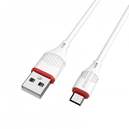 Кабель Borofone BX17 USB - micro USB, 1 м белый