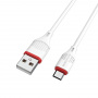 Кабель Borofone BX17 USB - micro USB, 1 м белый