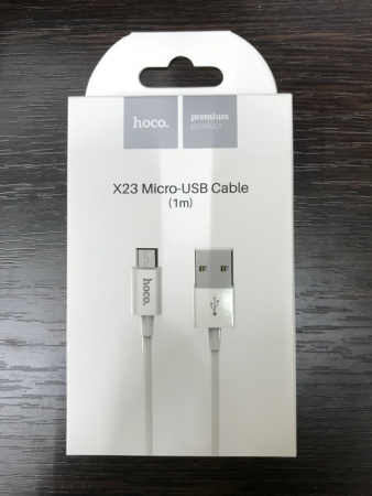 Кабель Hoco X23 Skilled USB - micro USB, 1 м белый