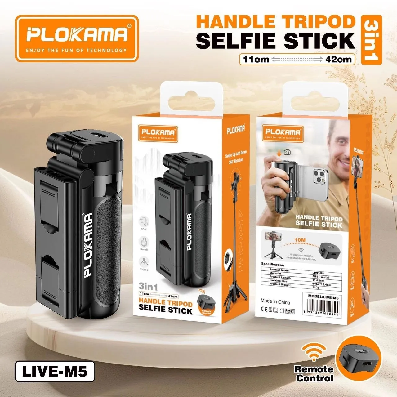 Штатив-монопод Plokama LIVE-M5 3в1