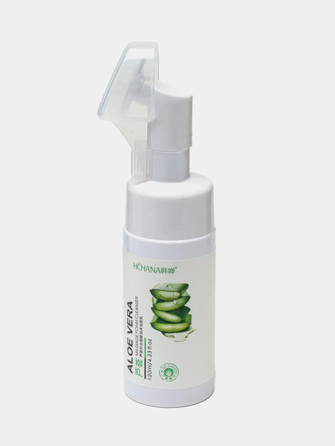 Пенка для умывания с массажной щеточкой Hchana Aloe Vera 120 мл