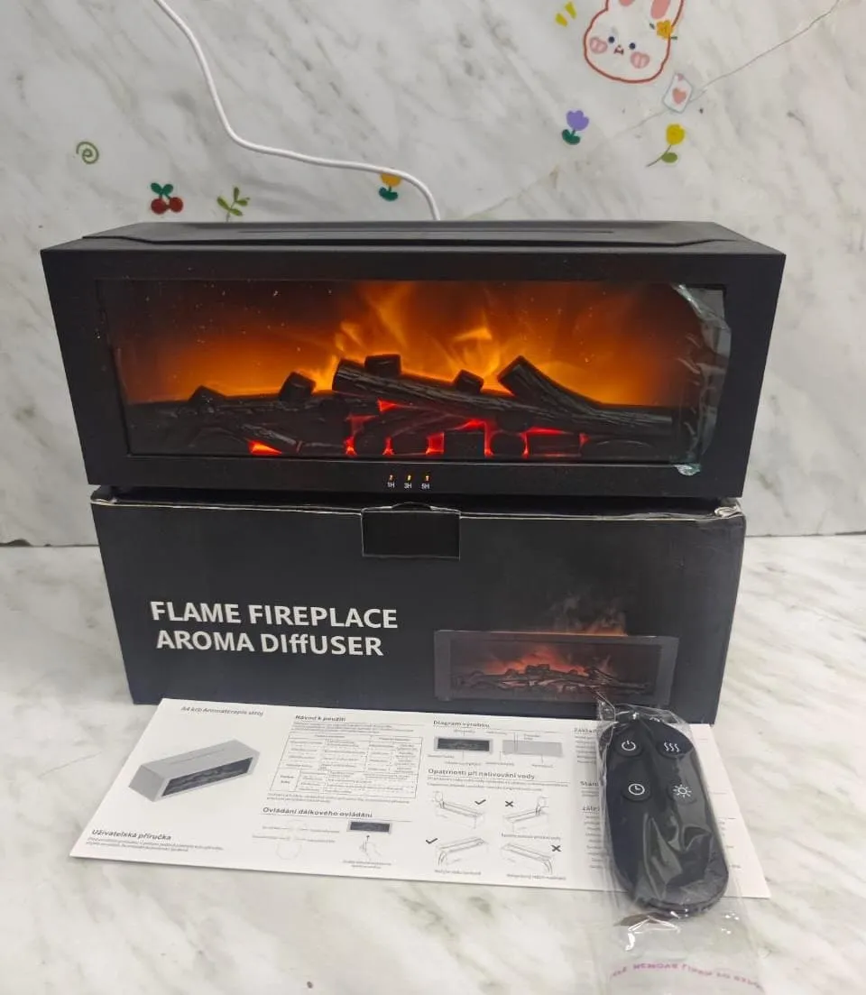 Увлажнитель воздуха с эффектом пламени Flame fireplace aroma diffuser 